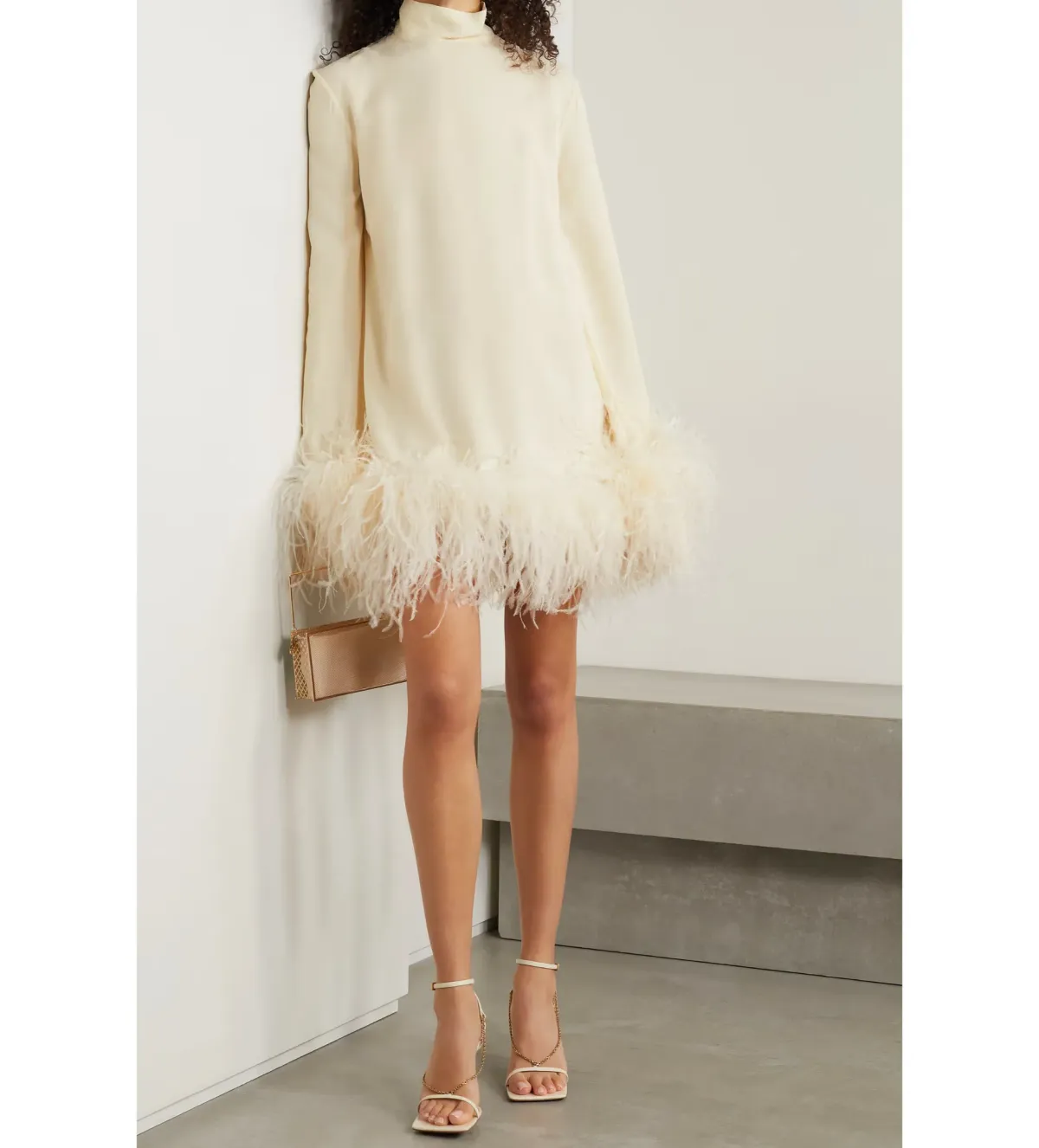 Taller Marmo Gina Mini Dress Ivory Size 10 - Image 1