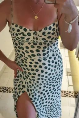 Reformation Kourtney Midi Dress Tapioca Print Size 12 for rent on The Volte - image 2