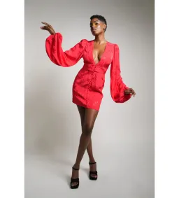 Rat & Boa Isabella Mini Dress Red Size UK 12 for rent on The Volte - image 1