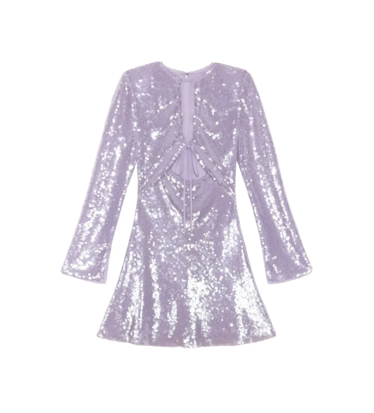 Self-Portrait Rent Lilac Sequin Mini Dress Size 12  - Image 3
