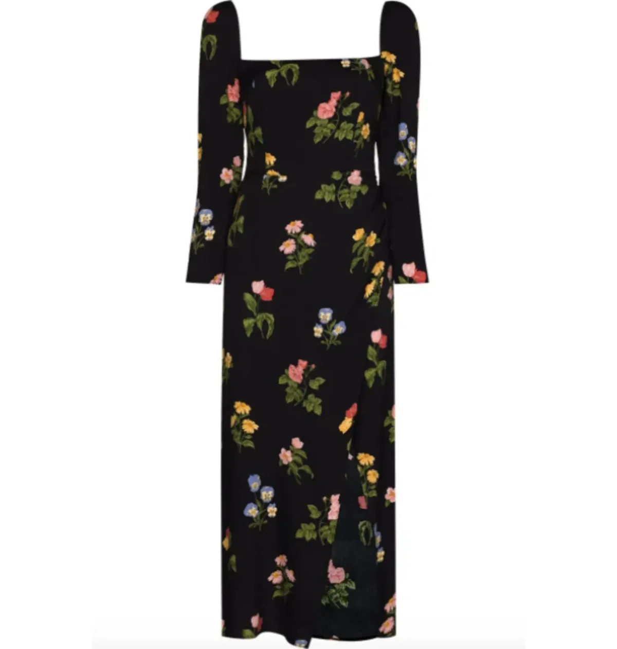 Reformation Hilda Dress Black Floral Size UK 8 - Image 3
