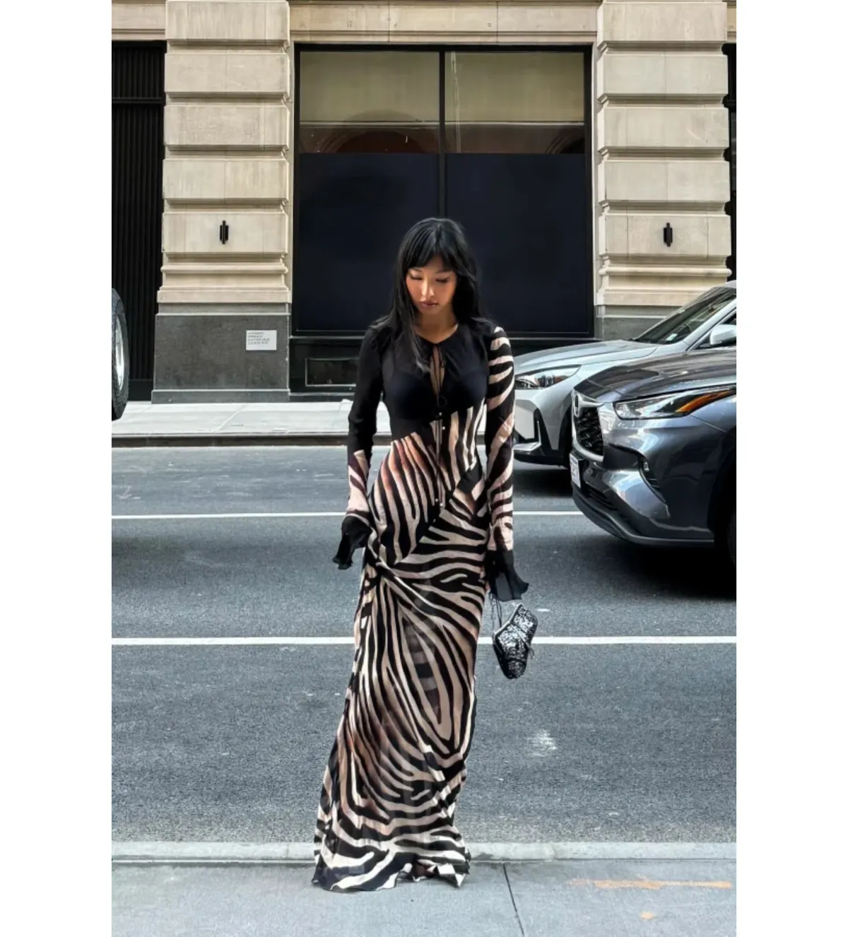 Rat & Boa Sabine Zebra Dress Print Size 8  - Image 5