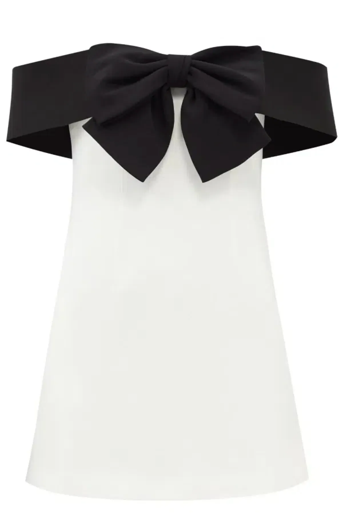 Self-Portrait Black and White Bow Dress Size UK 10 - Image 5