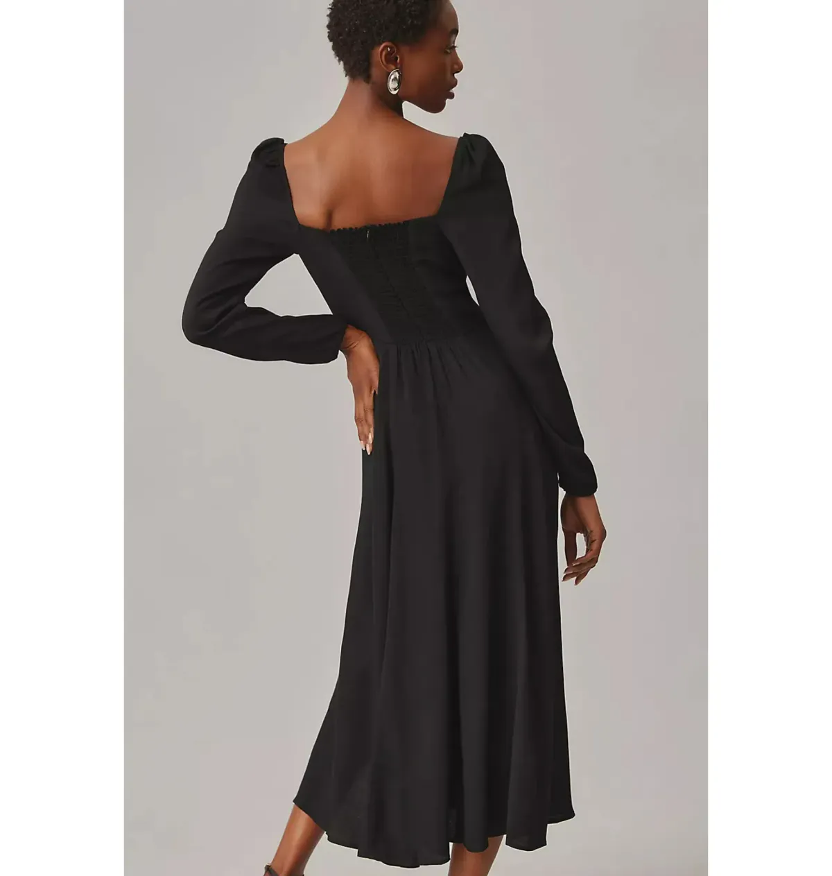 Reformation Sigmund Dress Black Size UK 12 - Image 3