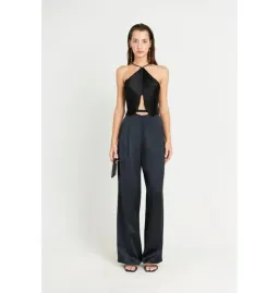 Cult Gaia Quella Fringe Top Black Size L / UK 12  for rent on The Volte - image 1