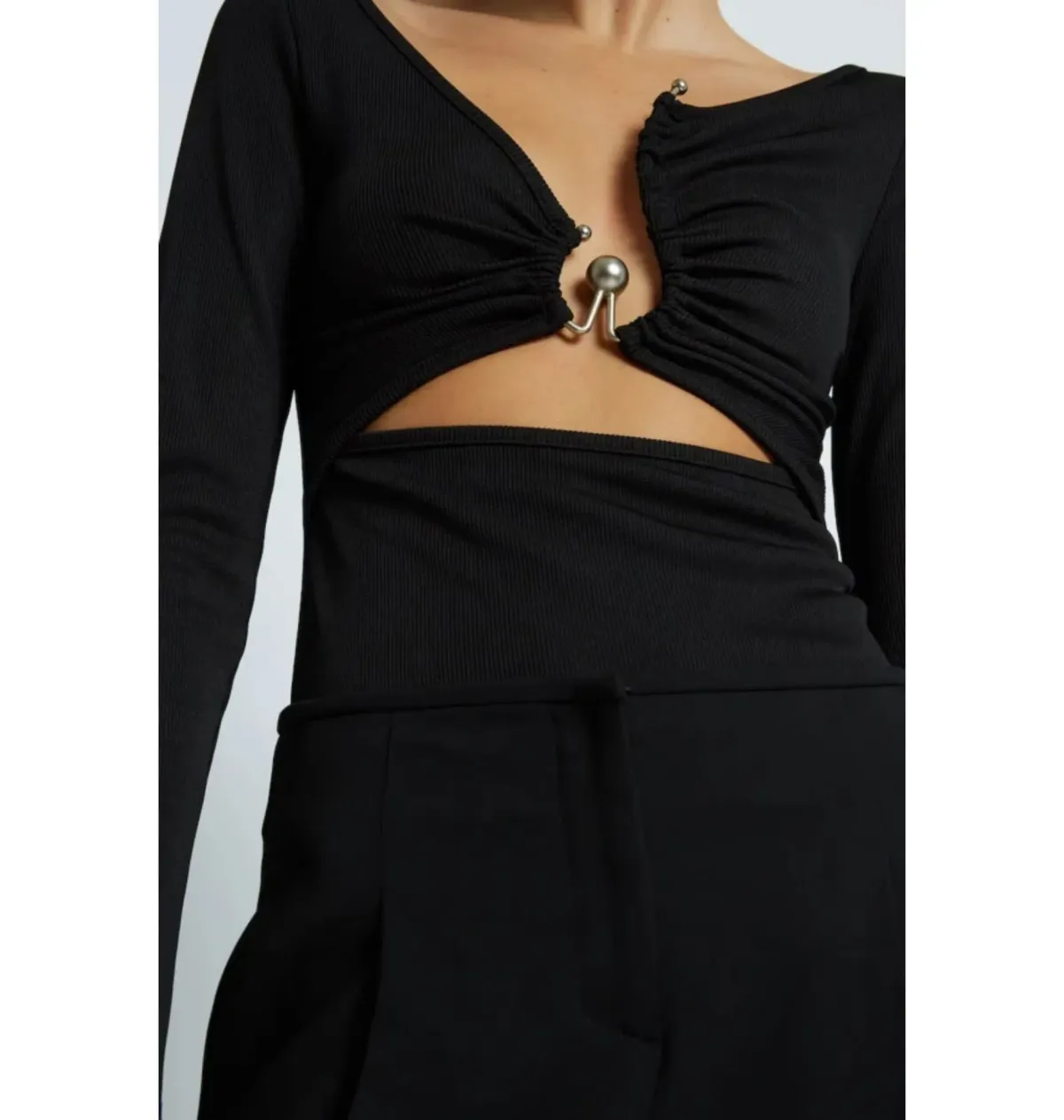 Christopher Esber Orbit Escape Top Black Size UK 10 - Image 4