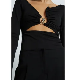 Christopher Esber Orbit Escape Top Black Size UK 10 for rent on The Volte - image 4