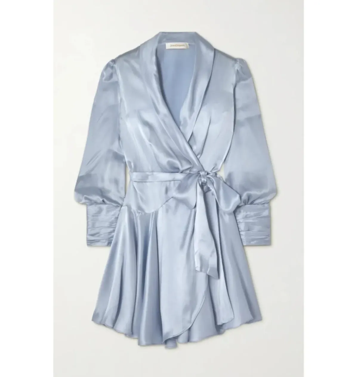 Zimmermann Silk Wrap Dress Ice Blue Size 2 / UK 12 - Image 3