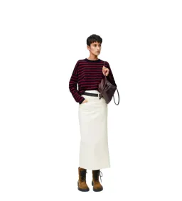 Loewe Deconstructed Denim Skirt White Size 8  for rent on The Volte - image 1