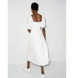 Reformation Pompano Linen Dress White Size UK 12 for rent on The Volte - image 2