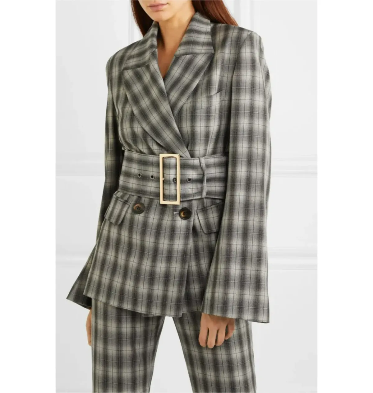 16arlington Jaclyn Belted Blazer Checked Size UK 12 - Image 2