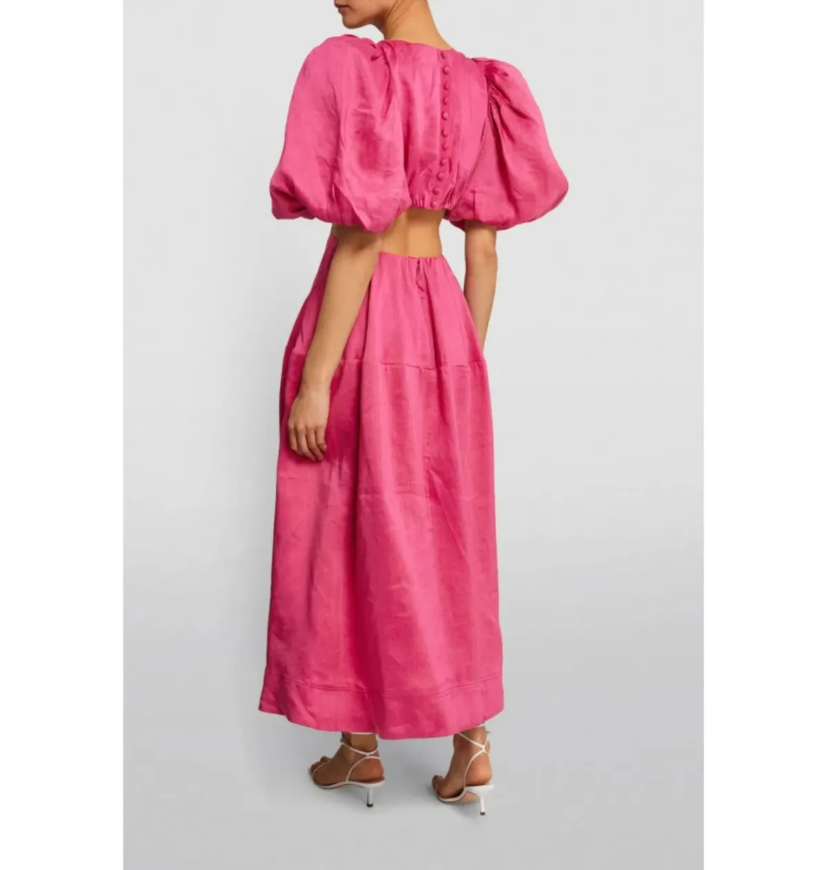 Aje Vanades Cut Out Dress Fuchsia Pink Size UK 12 - Image 3
