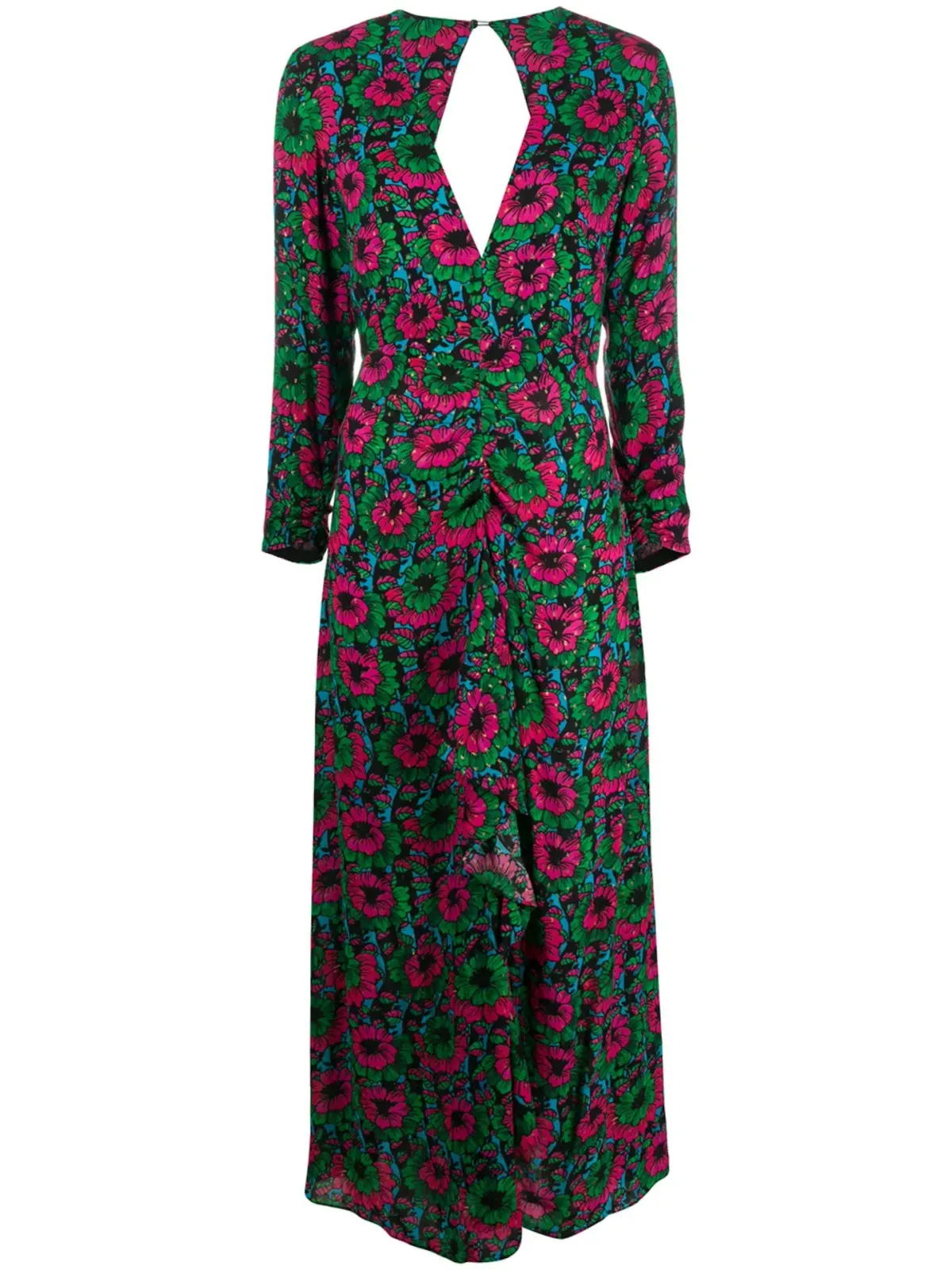 Rixo Rose Dress Hibiscus Floral Size UK 10 - Image 4