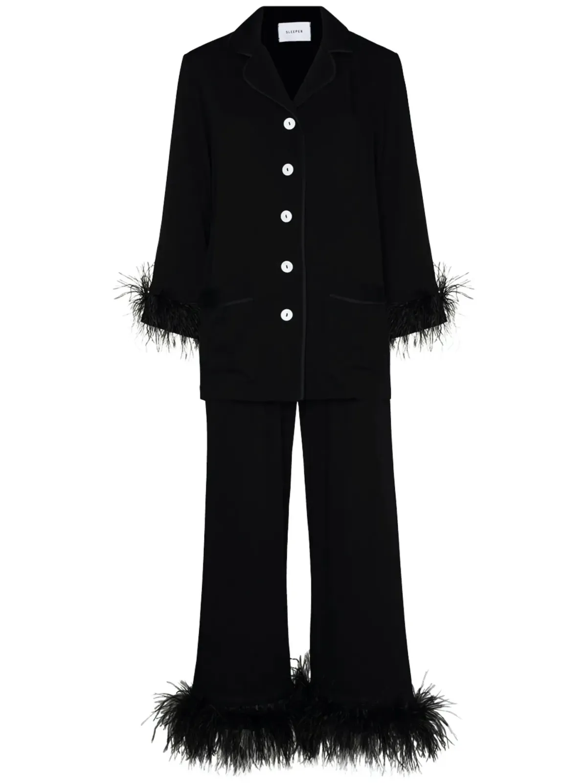 Sleeper Feather Pyjama Party Set Black Size S / UK 8 - Image 5