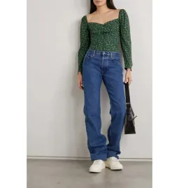 Reformation Clio Top Green Size UK 12 for rent on The Volte - image 1