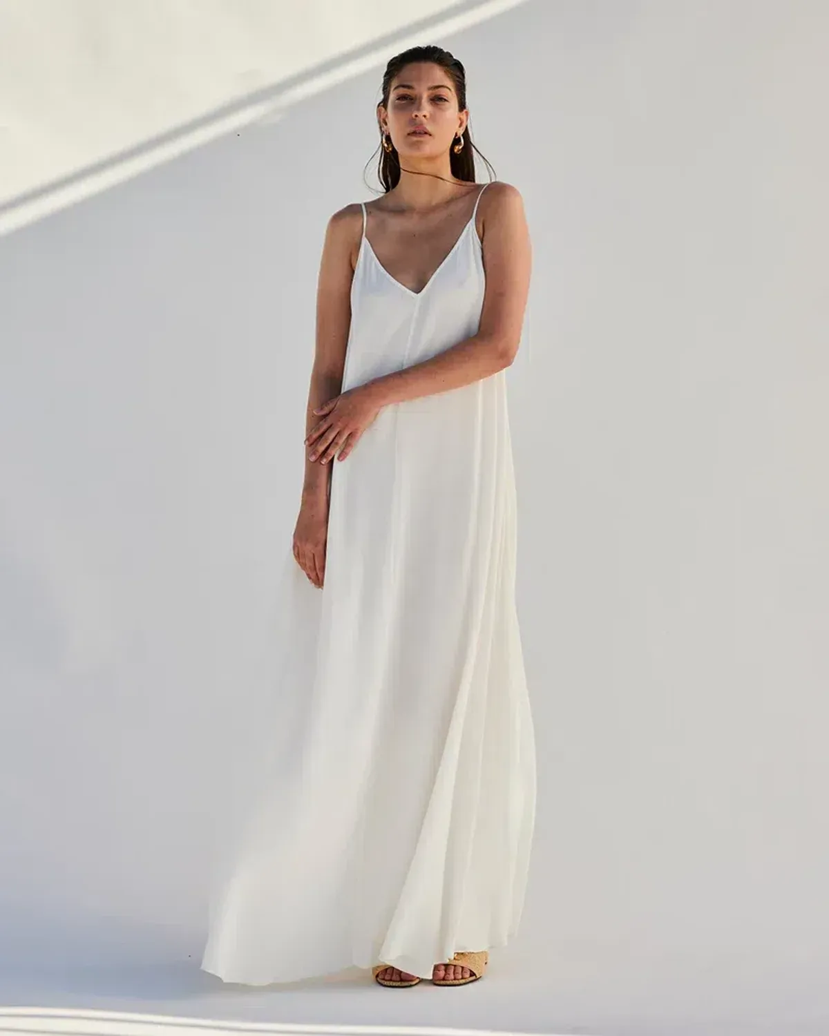 Reformation Abene Maxi Dress White Size UK 10 - Image 2