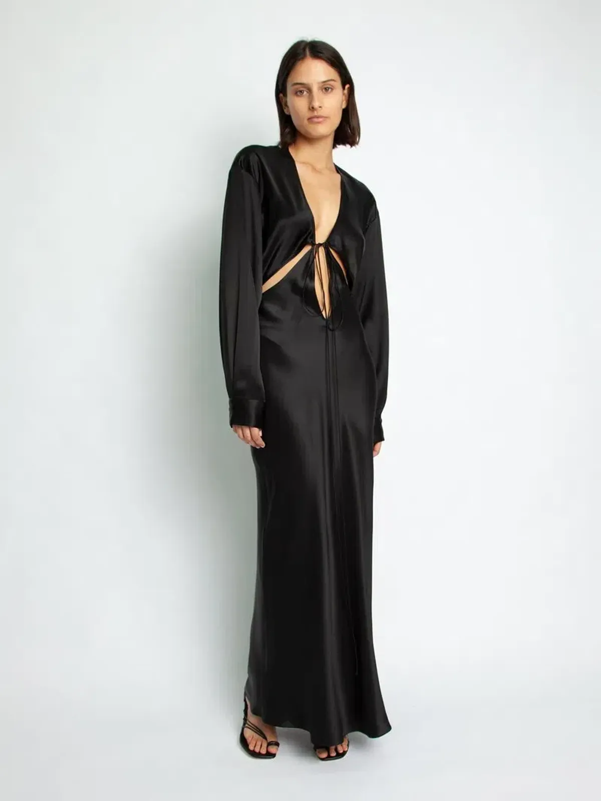 Christopher Esber Triquetra Cut Out Maxi Dress Black Size UK 12 - Image 1