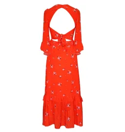 Queens of Archive Patti Tie Back Dress Red Size S / UK 8 for rent on The Volte - image 3