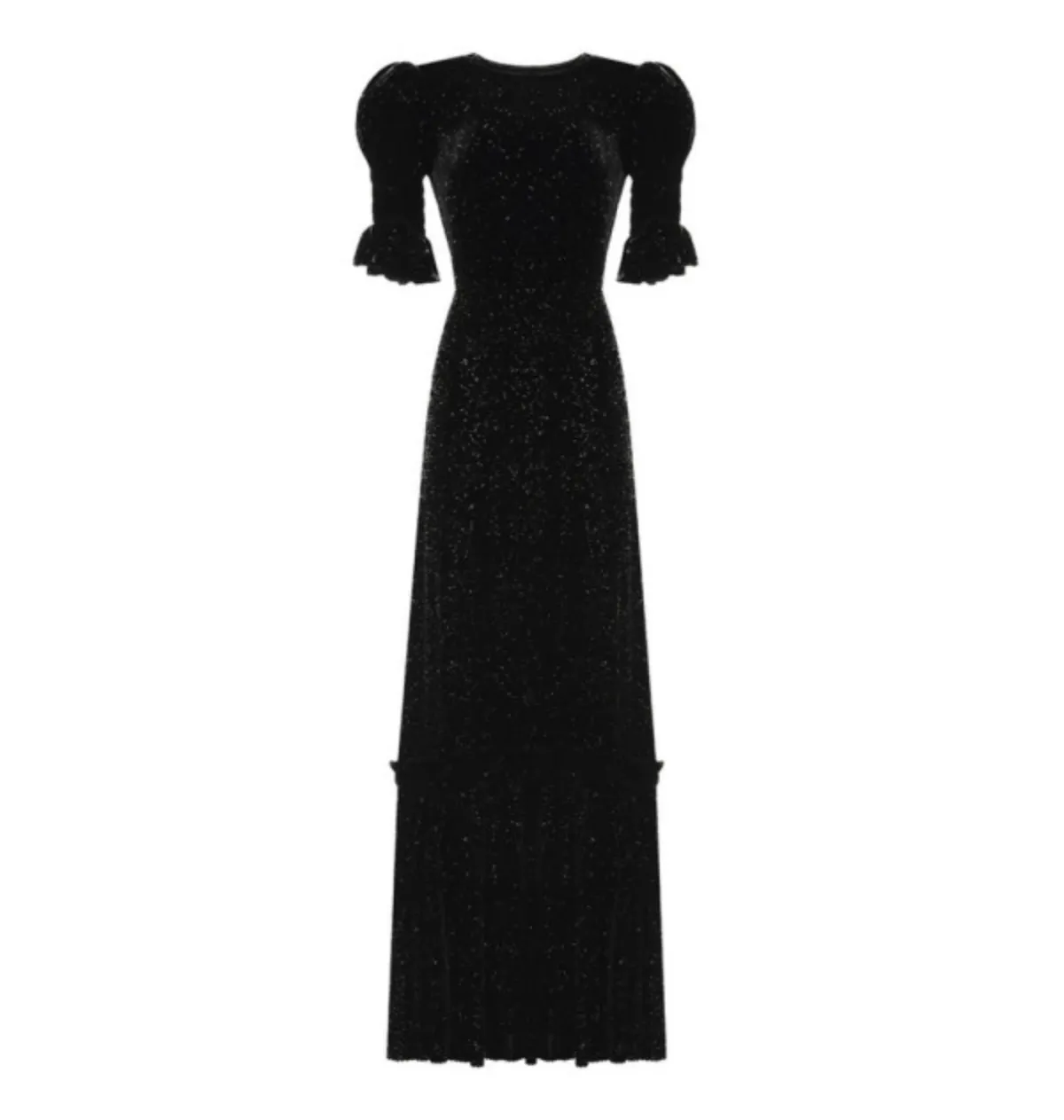 The Vampire’s Wife Night Flight Velvet Glitter Gown Black Size UK 14 - Image 4