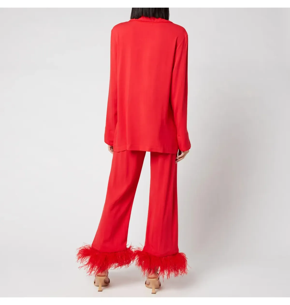 Sleeper Feather Pyjama Party Set Red Size UK 10 - Image 2
