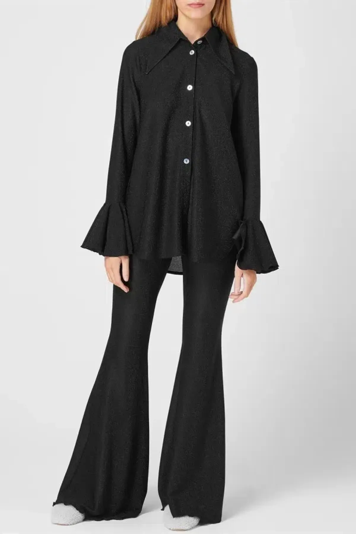 Sleeper Cosmos Flare Lounge Suit Black Size UK 8 - Image 3