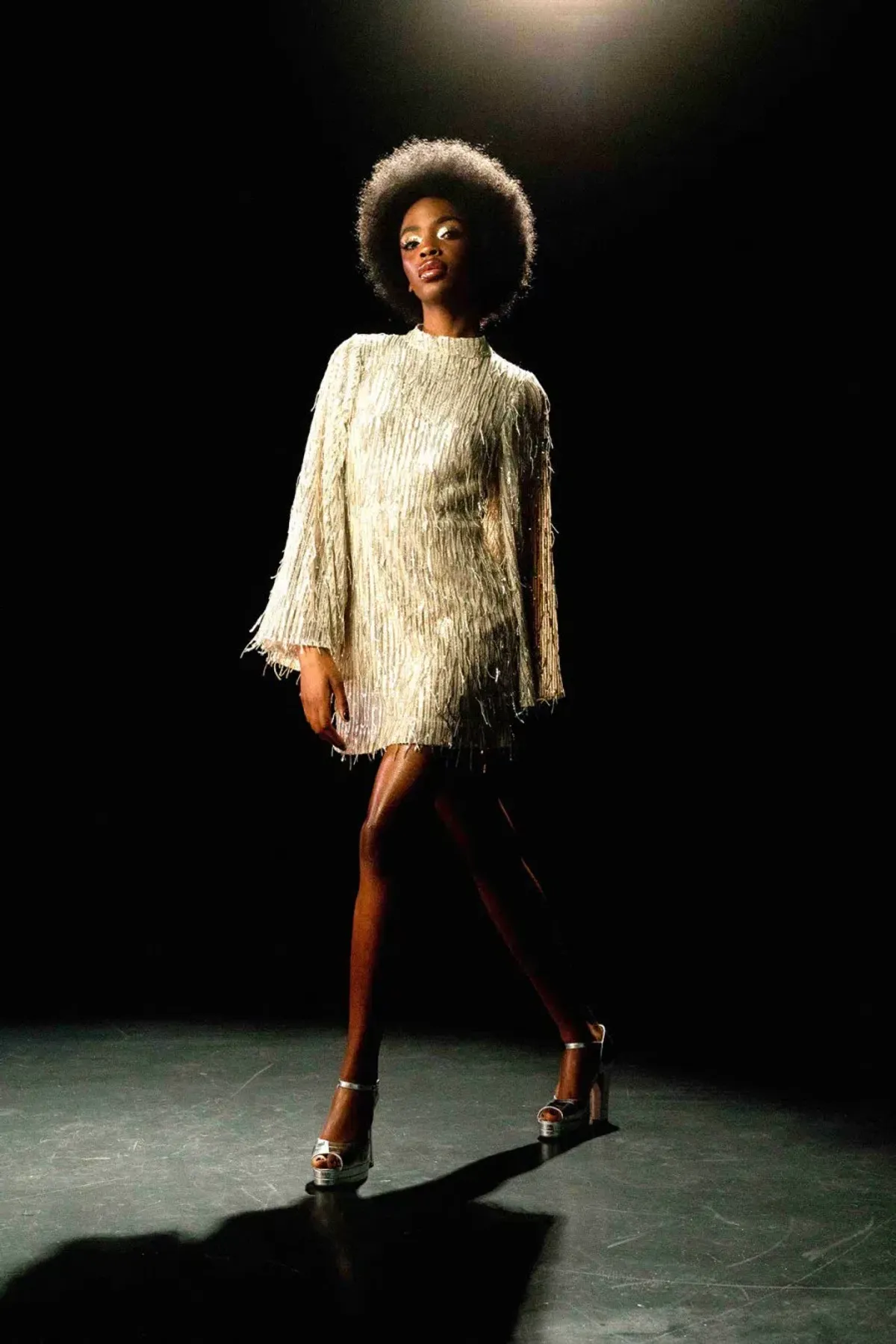 Queens of Archive The Mia Flare Sleeve Mini Dress Sequin Size S / UK 8 - Image 7