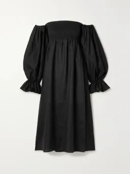 Sleeper Atlanta Off Shoulder Midi Dress Black Size M / UK 10 for rent on The Volte - image 4