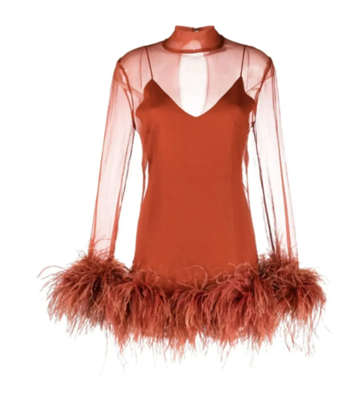 Taller Marmo Gina Spirito Mini Dress Chocolate Size 12 - Image 1