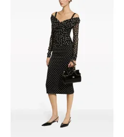Dolce & Gabanna Polka Dot Pencil Skirt Size 42 / UK 10 for rent on The Volte - image 2
