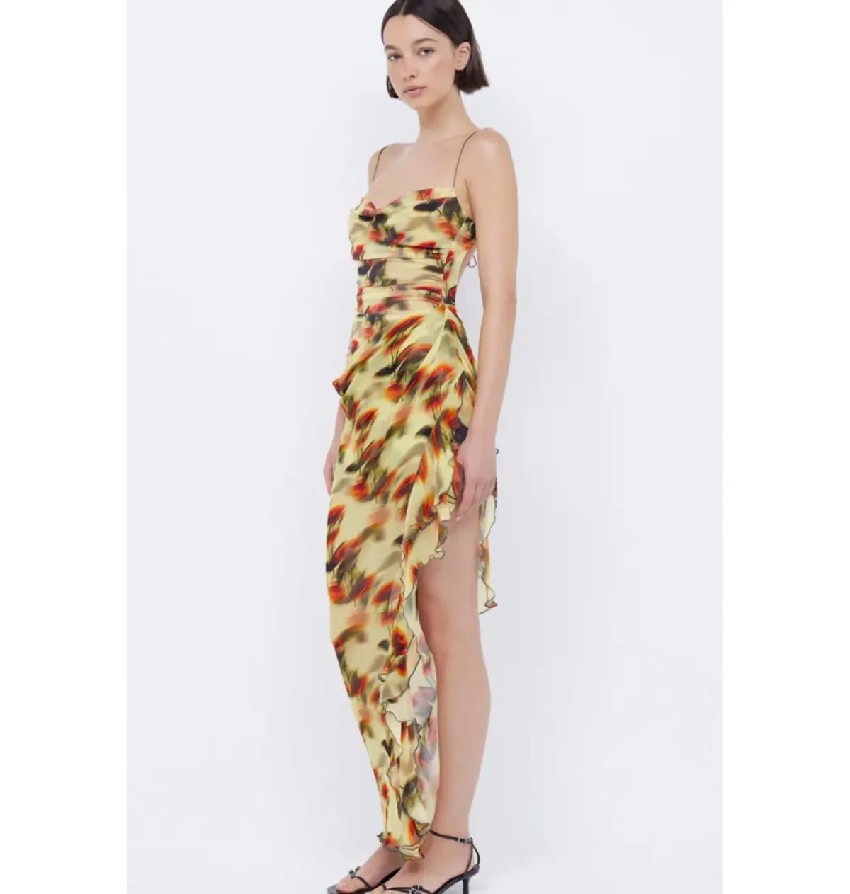 Bec & Bridge Fiore Open Back Maxi Dress Print Size 8 - Image 2