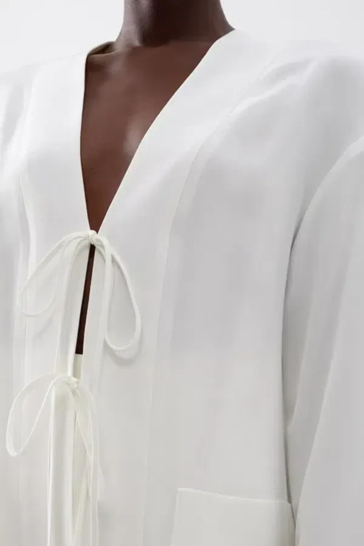 Raey Tie Front Pyjama Jacket Size 10 - Image 2