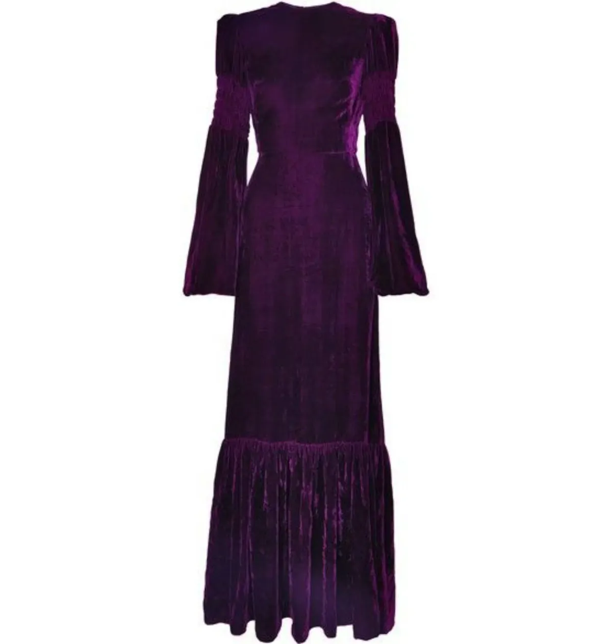 The Vampire’s Wife Amethyst Velvet Gown Deep Plum Size UK 12 - Image 3