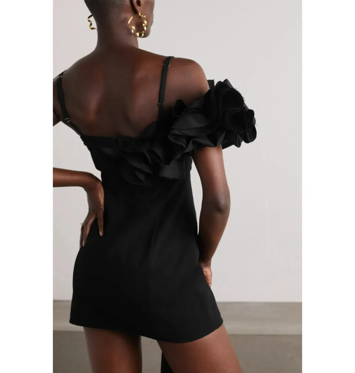 Jacquemus Le Robe Duna Frill Dress Black Size UK 10  - Image 2