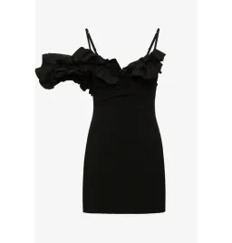 Jacquemus Le Robe Duna Frill Dress Black Size UK 10  for rent on The Volte - image 6