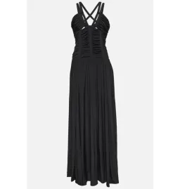 Ulla Johnson Anya Ruched Silk Maxi Gown Black Size UK 12 for rent on The Volte - image 5