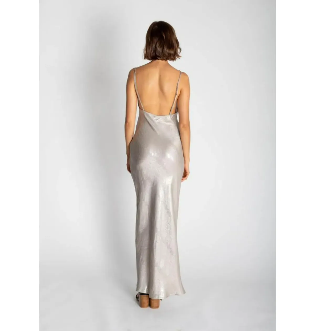 Rat & Boa Gaia Slip Dress Silver Snake Size UK 12 - Image 2