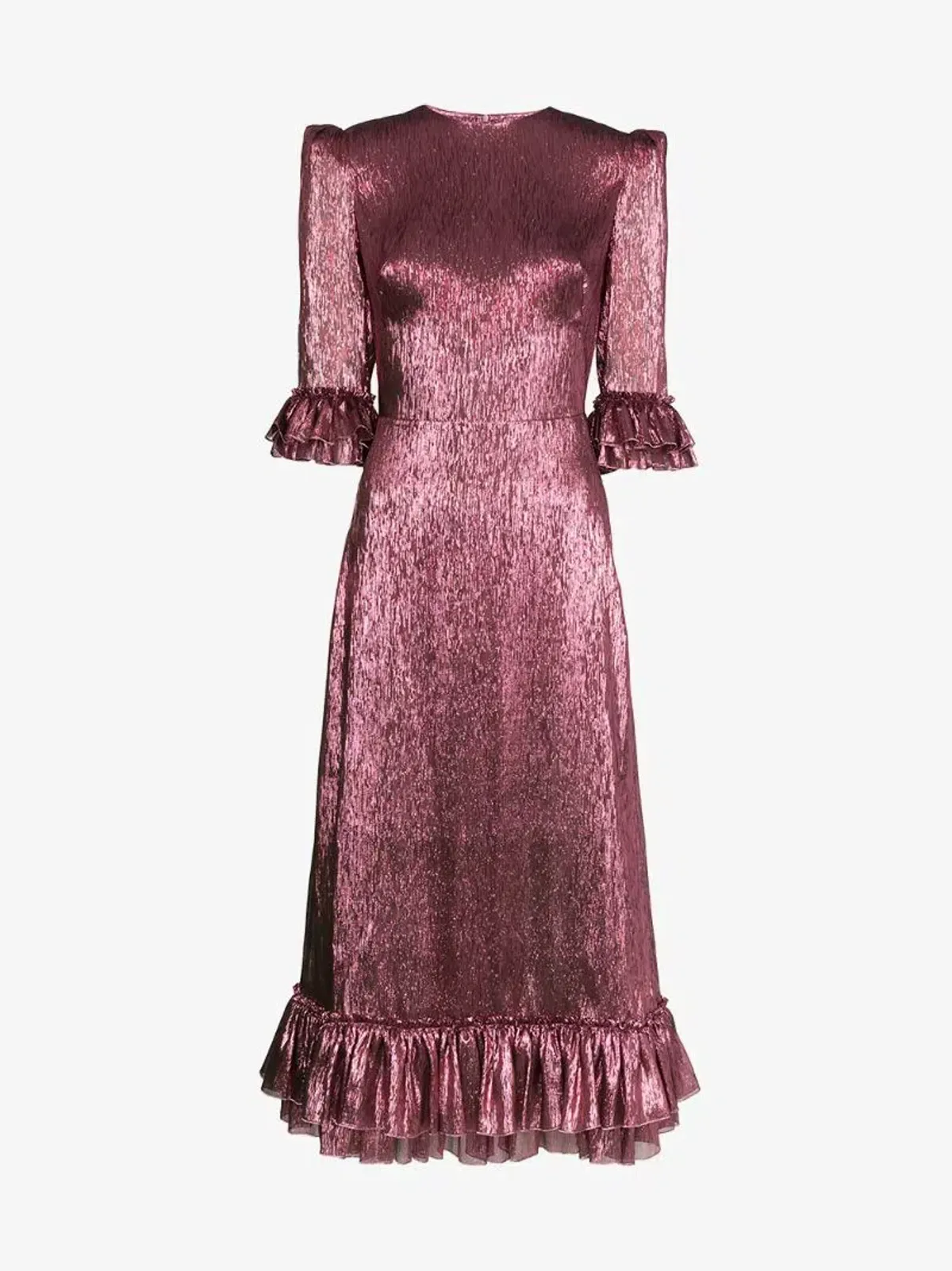 The Vampire's Wife The Falconetti Midi Dress in Berry Pink Size UK 12 - Image 3