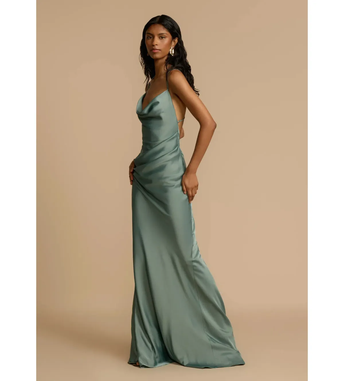 Arcina Ori Isodora Dress Floor Length Dress Green Size UK 8 - Image 2