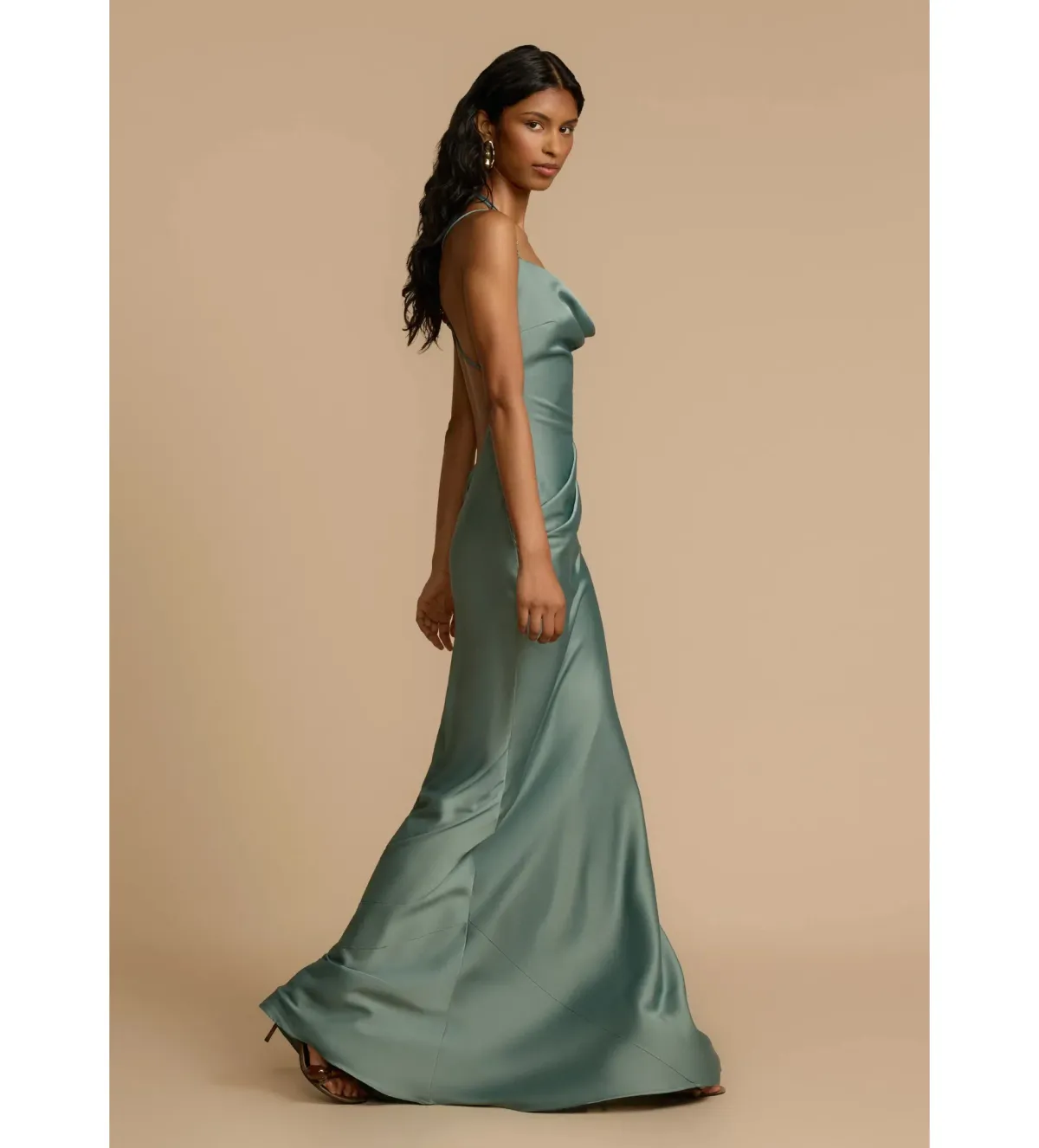 Arcina Ori Isodora Dress Floor Length Dress Green Size UK 8 - Image 4