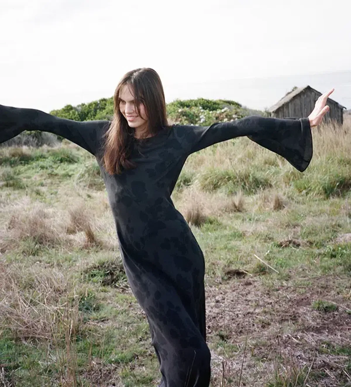 Realisation Par Gia Maxi Dress Midnight Rose Black Size L / UK 12 - Image 4