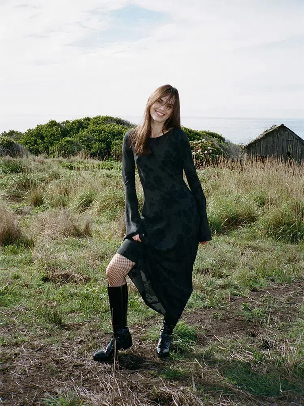 Realisation Par Gia Maxi Dress Midnight Rose Black Size L / UK 12 - Image 2