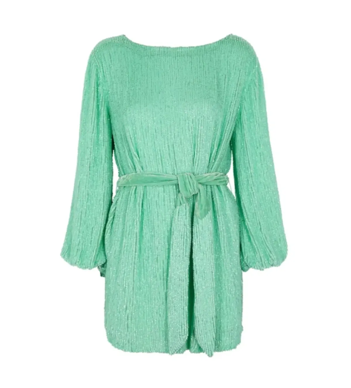 Retrofête Grace Sequin Mini Dress Green Size S/UK 8 - Image 5