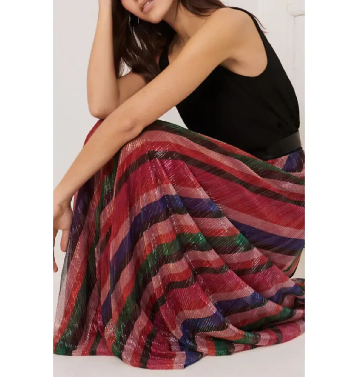 BA&SH Midnight Skirt Print Size 12 - Image 1