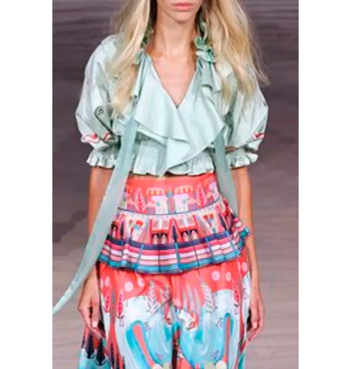 Temperley London Spellbound Smocked Top Green Size 10 - Image 4