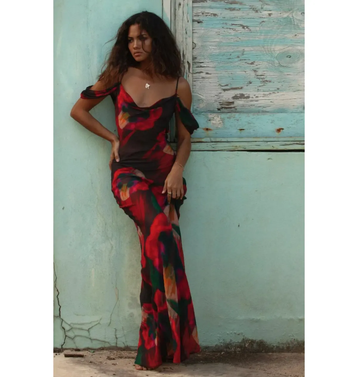 Rat & Boa Adriana Dress in Abstract Floral Print Size L/ AU 12 - Image 3