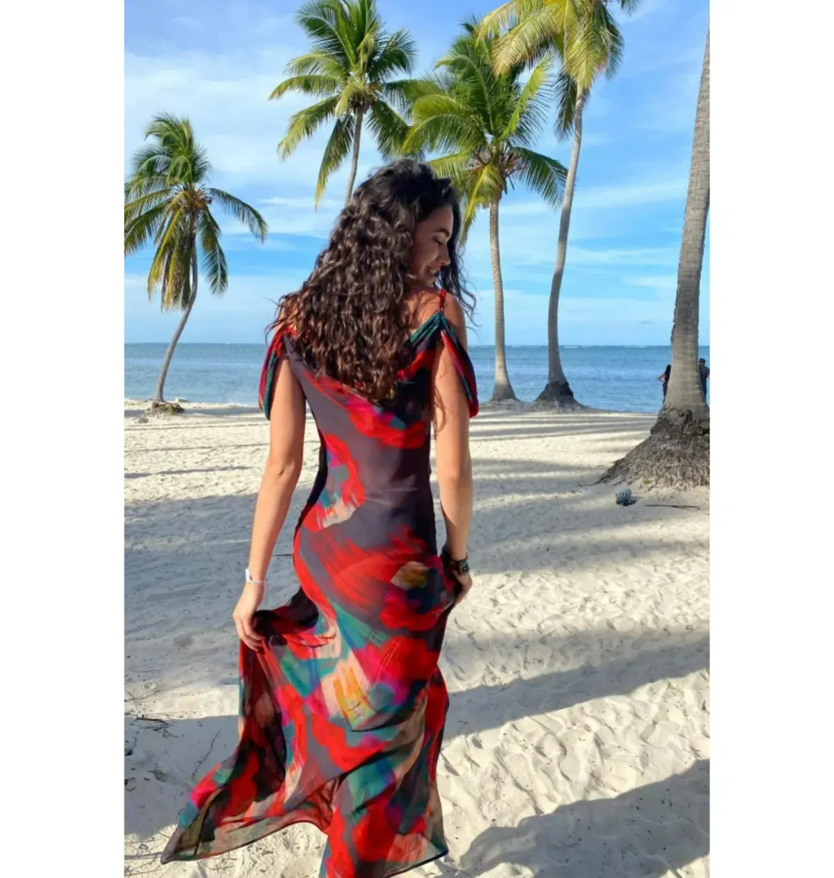 Rat & Boa Adriana Dress in Abstract Floral Print Size L/ AU 12 - Image 4