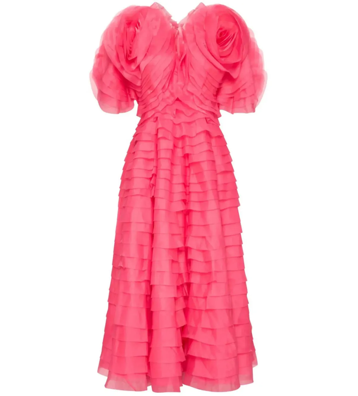 Aje Amour Ruffle Midi Dress Pink Size 12 - Image 7