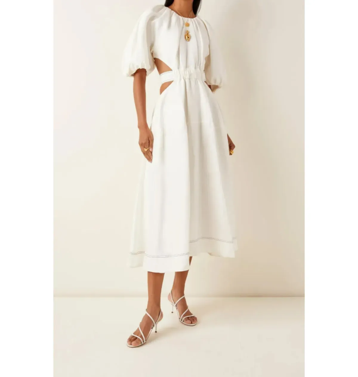 Aje Mimosa Dress Ivory Size UK 8 - Image 1