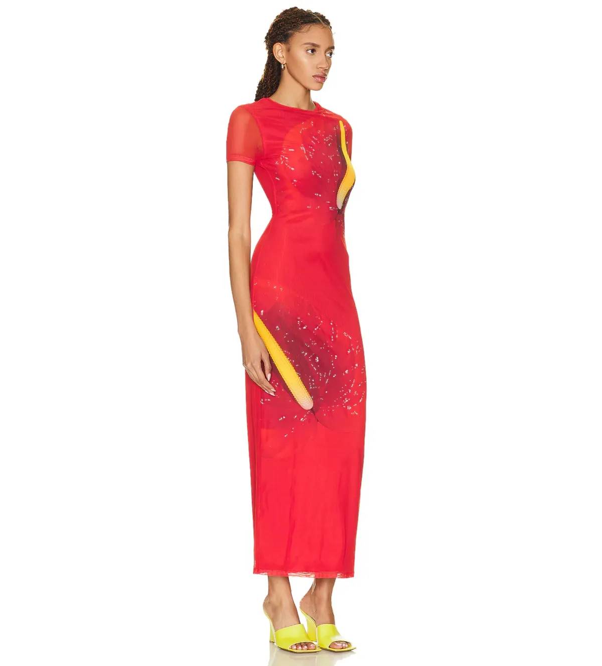 Loewe Anthurium Maxi Dress Red Size UK 10 - Image 2
