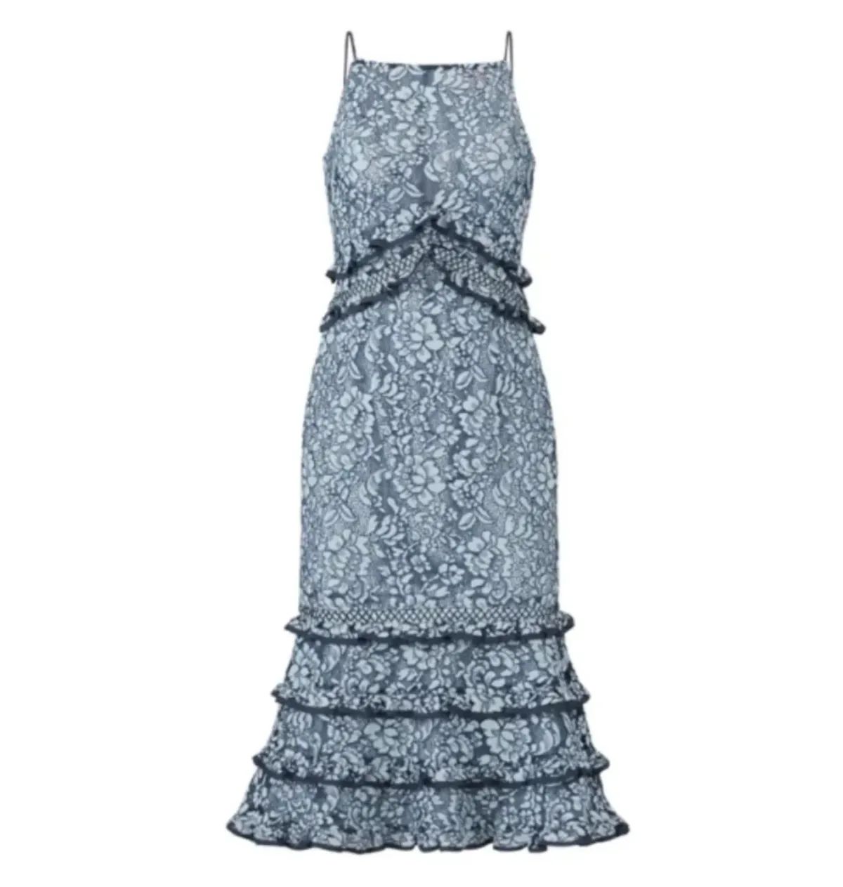 Keepsake The Label Catch Me Lace Midi Dress Floral Size 12 - Image 3